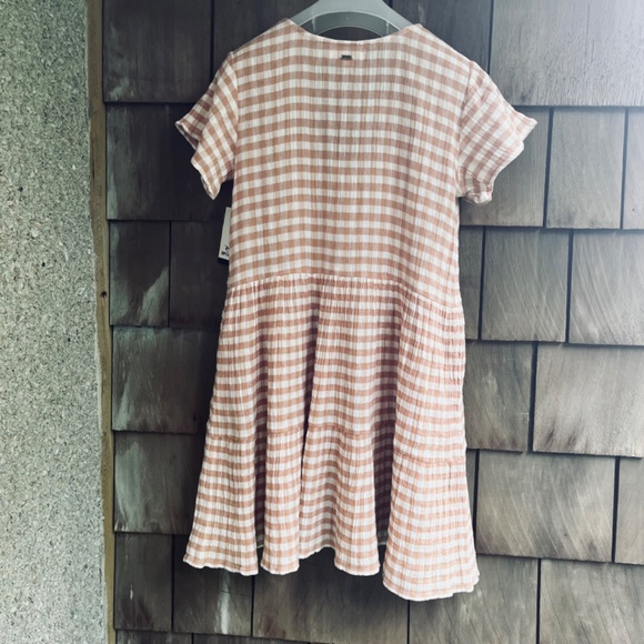Rip Curl Women's Orange Gingham Mini Dress - Picture 12 of 16